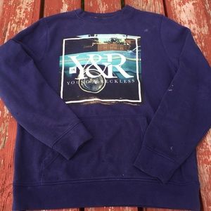 Young & Reckless Drop Top Sweatshirt size Large